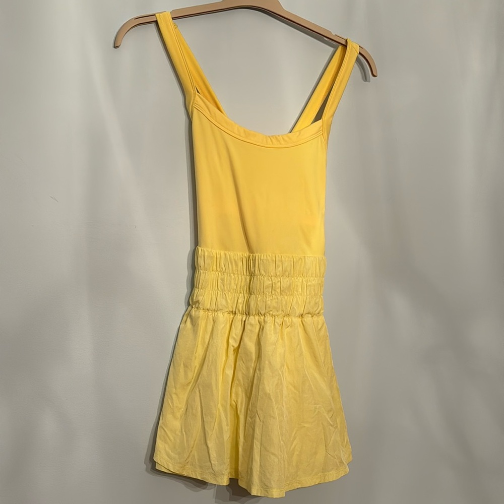 Free People Movement Yellow Active Mini Romper